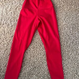 90 Degree By Reflex Bold Red Leggings